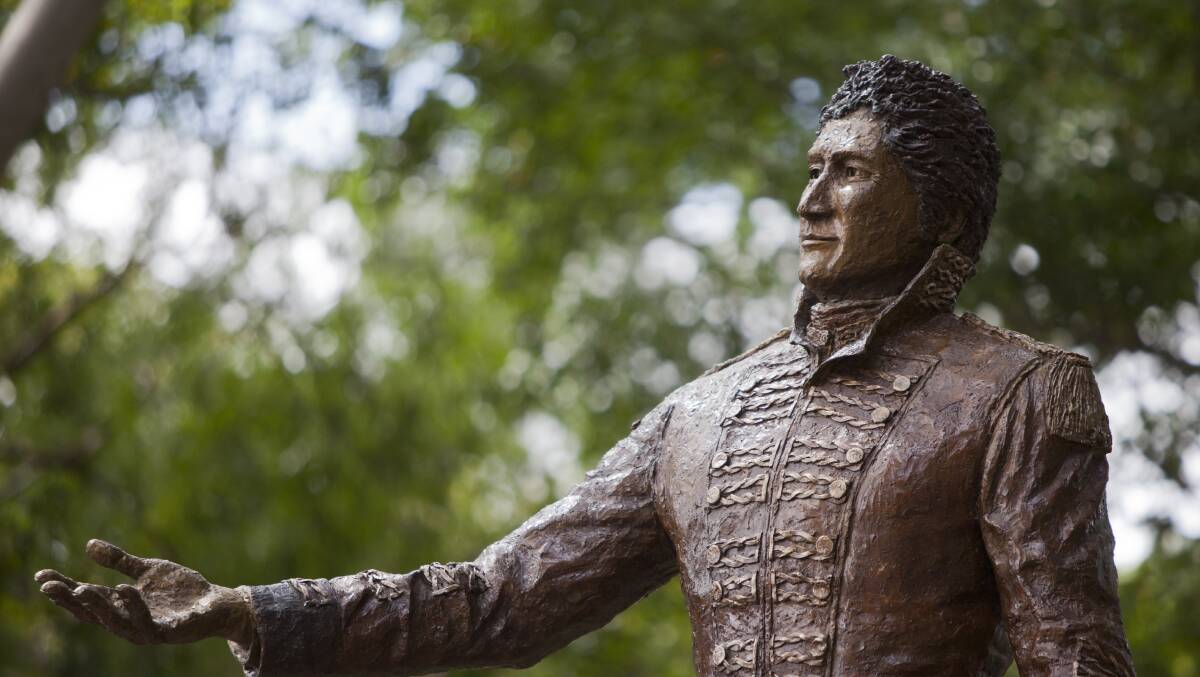 Traditional: A statue of Governor Lachlan Macquarie in Sydney's Hyde Park. 