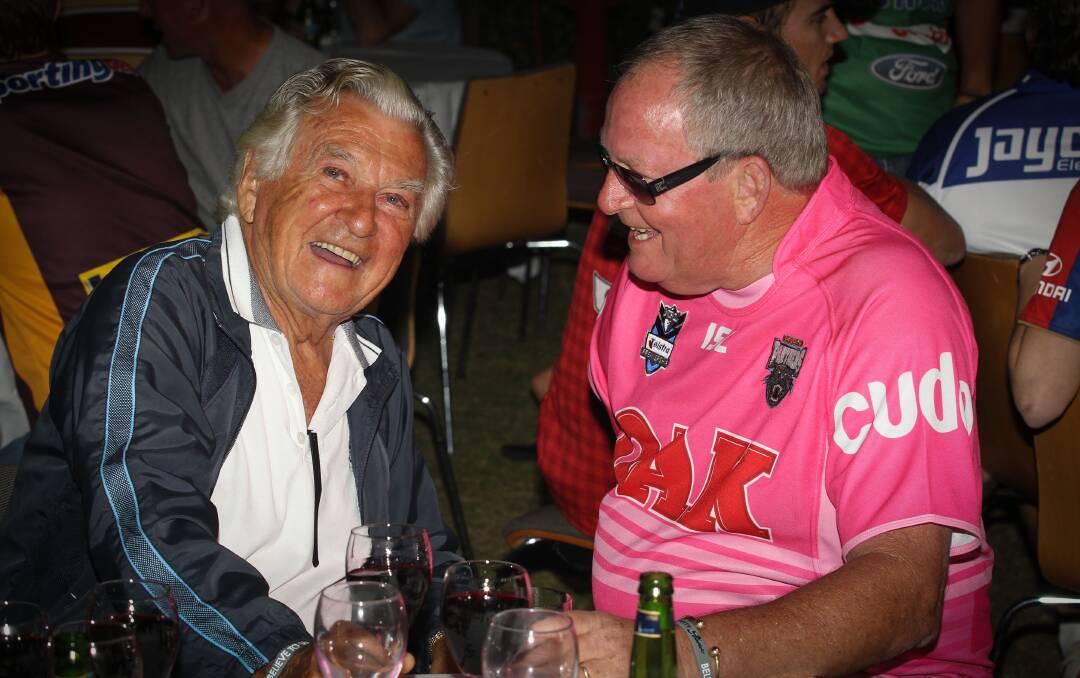 Former prime minister Bob Hawke pictured with Jack Newton.