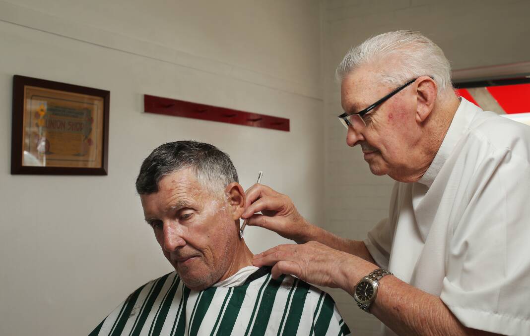 Danny Everingham's clients keep coming back, not just for the service he offers, but the sense of community the comes with a longtime local barber. Picture by Simone De Peak