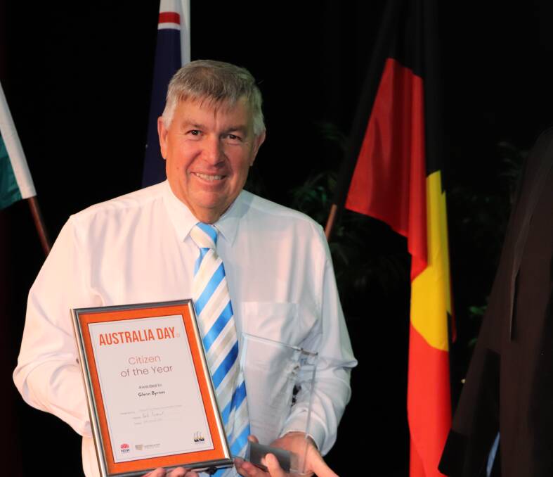 DEDICATION: Glenn Byrnes of Cessnock was named Citizen of the Year for his extensive work in the community.