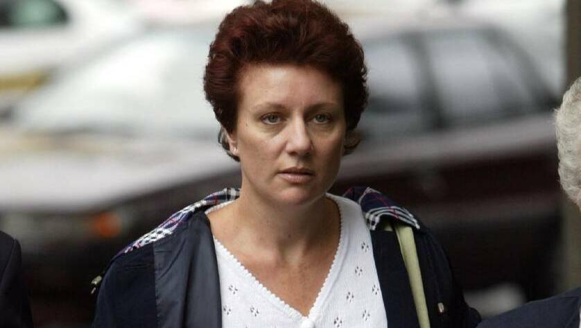 Convicted: Kathleen Folbigg in 2003 before a jury found her guilty of killing her four babies at Singleton between 1989 and 1999.