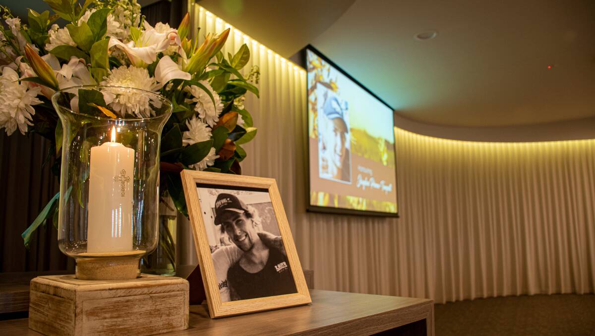 Jayden Penno-Tompsett was remembered at a memorial service at Pettigrew Family Funerals at Belmont on Saturday.