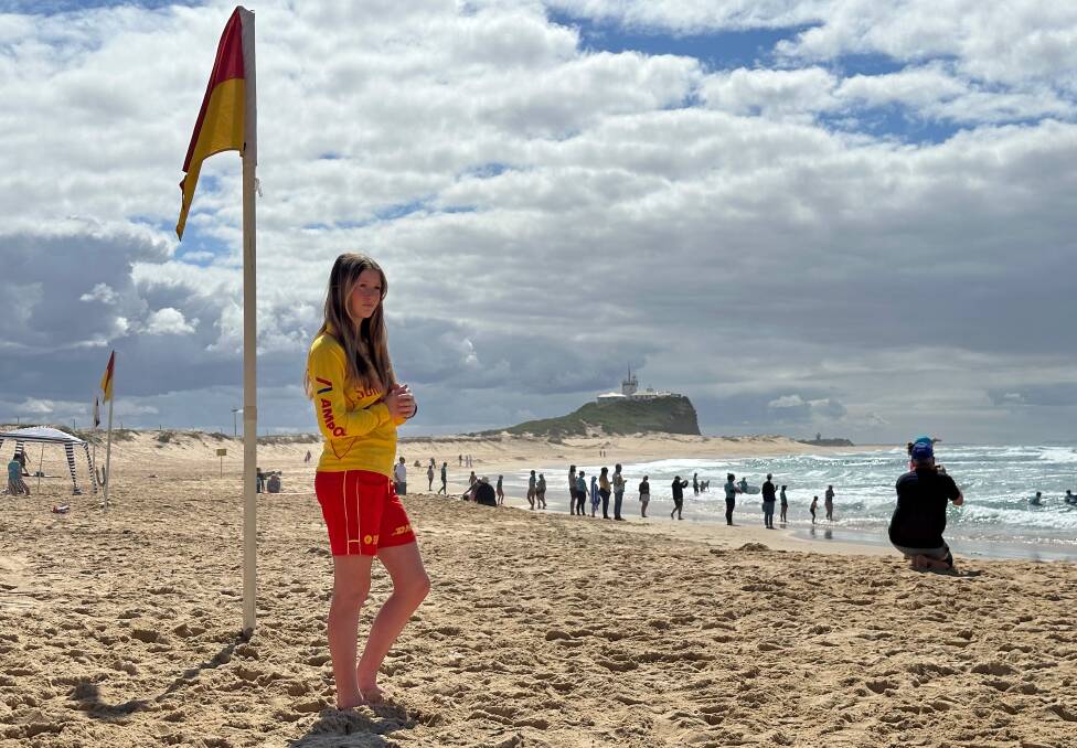 Elizabeth Walker is a Year 9 student at Hunter Valley Grammar, and a Hunter Surf Life Saving volunteer who has been with her local club since she was a Nipper. Picture by Simon McCarthy