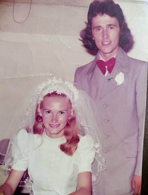 Lovestruck couple George and Deborah Lozanovski on their wedding day in 1974. The couple celebrated their 50th wedding anniversary in February.
