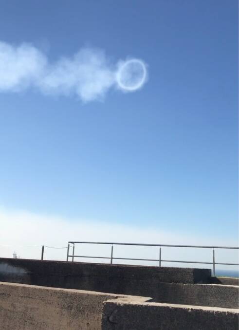 Glenda Watts of Charlestown captured the moment a perfect smoke ring billowed out from the barrel of the Fort Scratchley guns