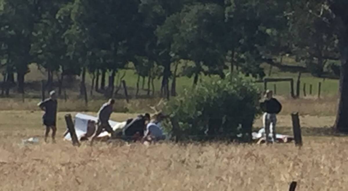 The scene of a fatal plane crash at West Maitland in 2020. Investigators have since found that the crash was most likely caused by a damaged oil cooler.