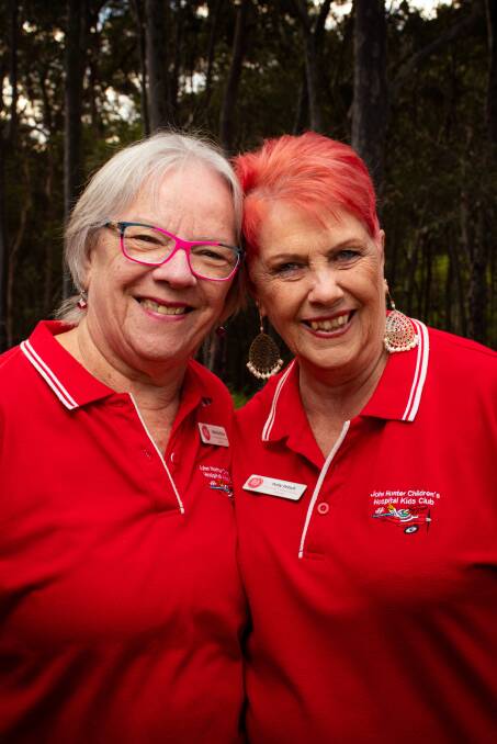 Polly Felsch of Belmont North and Mariola Brock of Broadmeadow have braved the clippers to raise money for a bedside ultrasound machine for John Hunter Children's Hospital. Picture: Simon McCarthy
