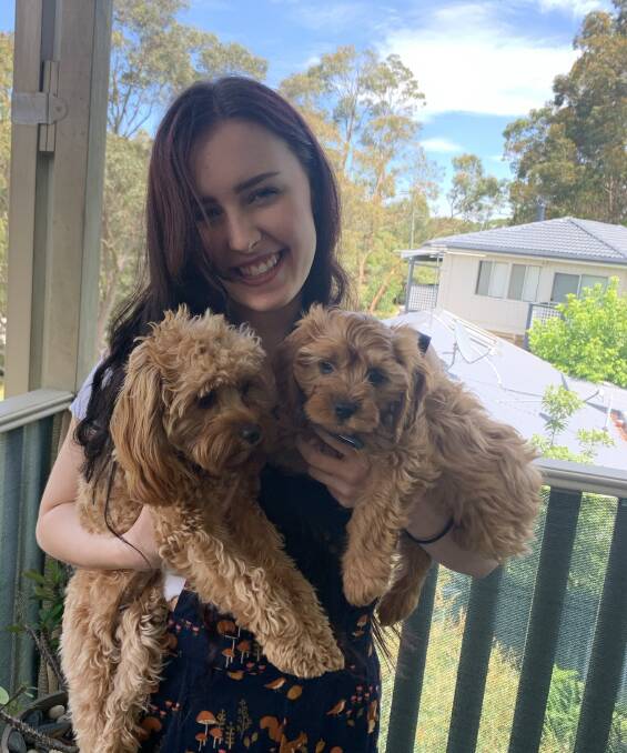 AT HOME: Sophie Carson, 19, from Rankin Park is taking guidance and strength from her mum - a nurse working during the pandemic.