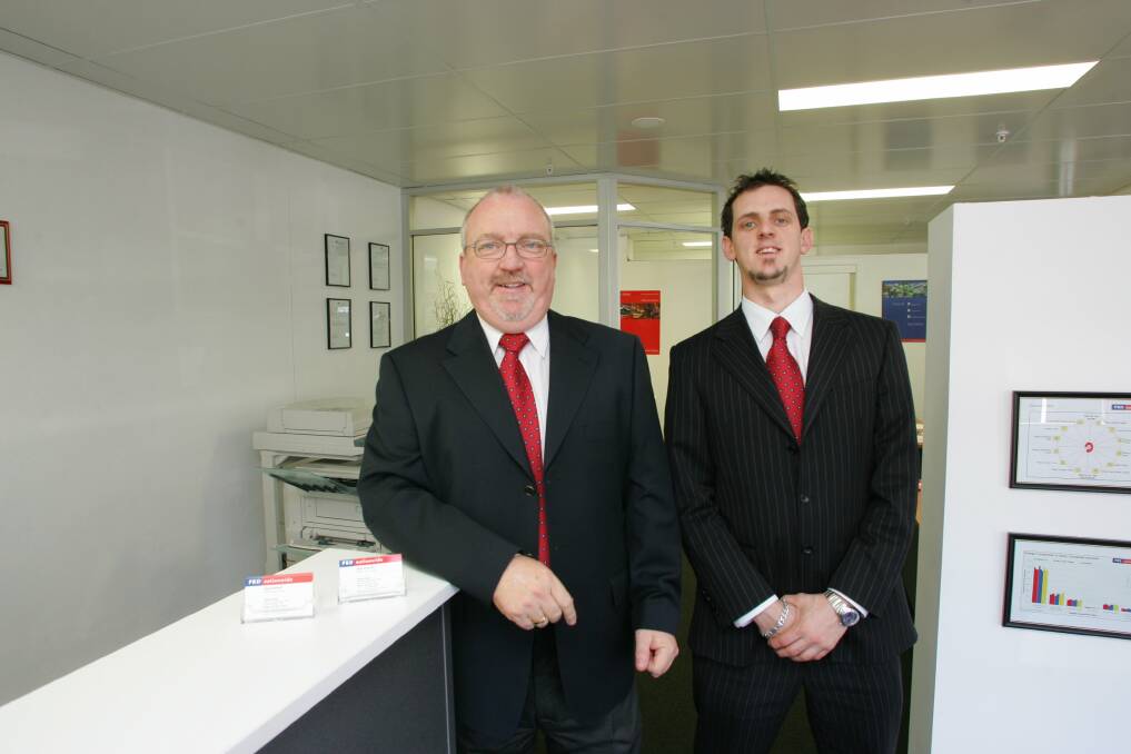 Allan and Mark Kentwell at the opening of the first Hunter-based PRD franchise in 2005.