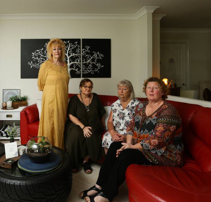 Legacy: Hunter pelvic mesh-injured women (from left) Kathryn Best, Francene Henderson, Trish Sara and Robyn Ramster. The four women are part of the Johnson& Johnson class action, but say money will not compensate them for the lives they are now forced to lead. Picture: Jonathan Carroll. 