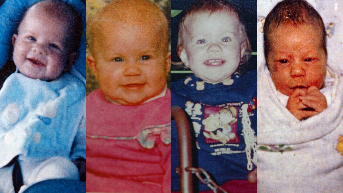 Tragedy: The four Folbigg children Patrick, Sarah, Laura and Caleb who died between 1989 and 1999.