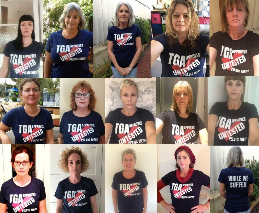 Outraged: Women members of the Australian Pelvic Mesh Support Group say pelvic mesh devices were released on the Australian market without evidence of safety.