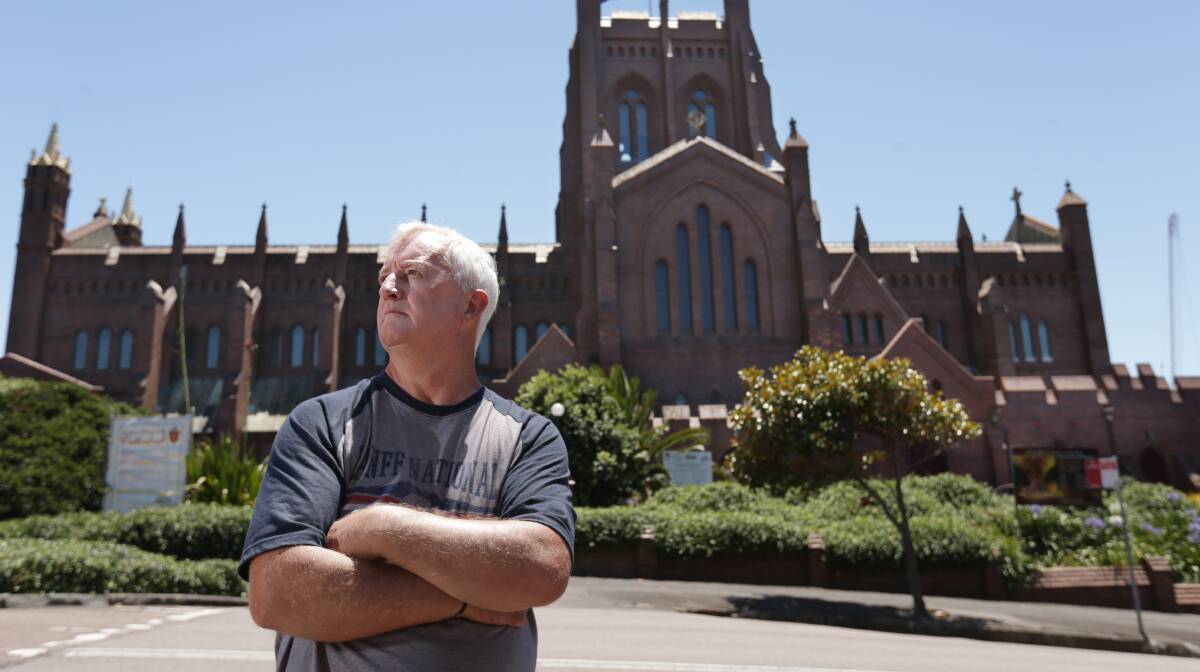 Vindication: Steve Smith outside Christ Church Cathedral. He was vindicated at the Royal Commission into Institutional Responses to Child Sexual Abuse, and was the last person to give evidence at the five year inquiry. Picture: Simone De Peak. 