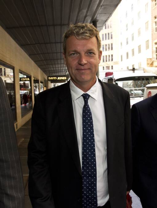 A mate of a mate: Investment banker Richard Poole in 2012 after giving evidence at an Independent Commission Against Corruption hearing into corrupted Hunter coal exploration licences.