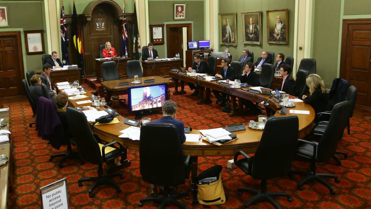 Opposed: Newcastle Lord Mayor Nuatali Nelmes chairs a Newcastle City Council meeting to discuss the council's response to the NSW Government's local government reform process.