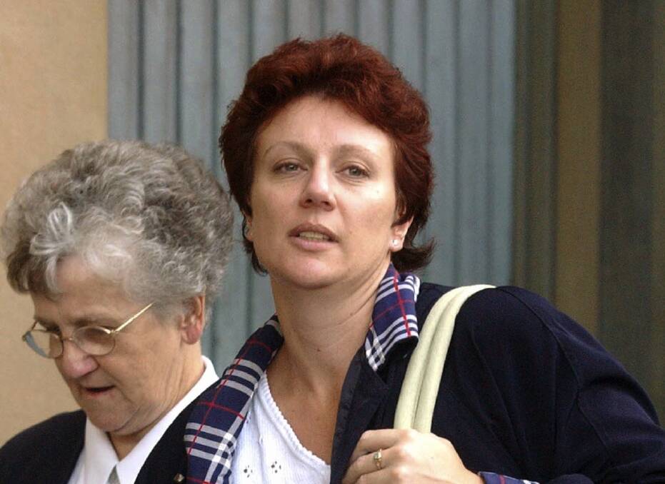 Convicted: Hunter woman Kathleen Folbigg outside court during her trial in 2003.