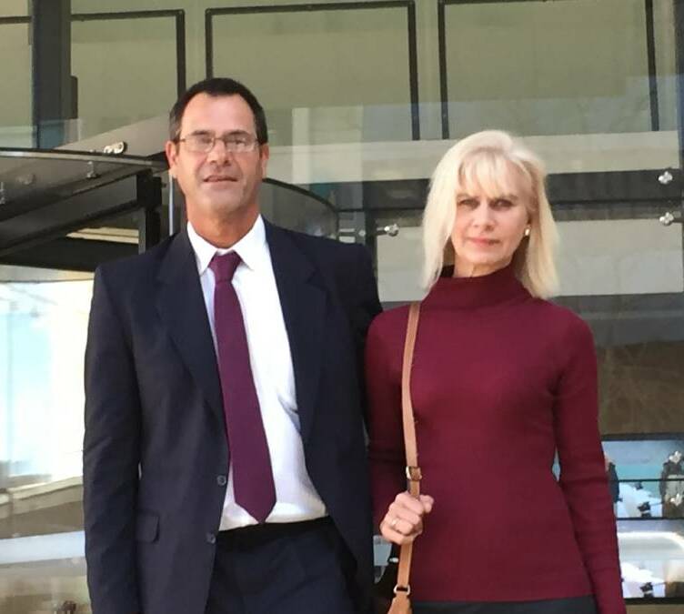 Challenge: Scott Hallett and wife Wendy outside the Royal Commission into Institutional Responses to Child Sexual Abuse in 2016 after shocking evidence about paedophile priest Vince Ryan's horrific crimes against children, including Mr Hallett, who was just nine when he was sexually abused as an altar boy.