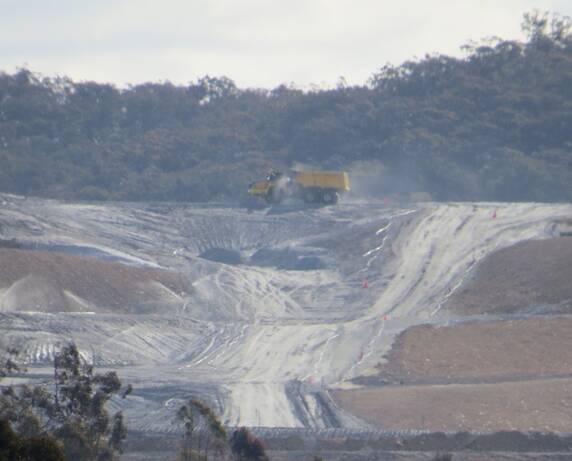Concerns: Coal ash from Energy Australia's Mt Piper power station near Portland in the central west of NSW. Environmental groups have raised concerns about the proximity of the ash dump to residential areas.
