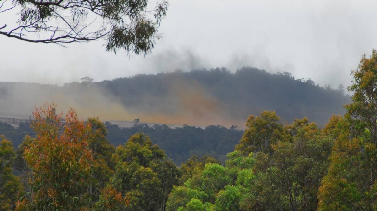 Pollution: Dust from an Upper Hunter open cut coal mine site. Muswellbrook Shire Council has called for a night-time air pollution health study because of concerns about cumulative impacts of mining.