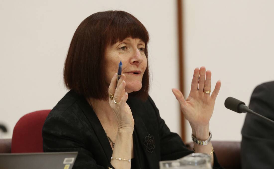 Tears: Senator Rachel Siewert, who headed a Senate inquiry into pelvic mesh devices. She was in tears during a Skyped interview to a national mesh forum in Melbourne on Friday while talking about the impact of hearing women talk about their catastrophic mesh injuries. 