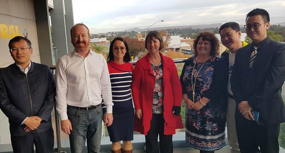 Concerns: Muswellbrook mayor Martin Rush, council staff and Ridgelands Resources representatives after the company's secret approval condition with the NSW Government to fund a $5 million community fund was made public.  