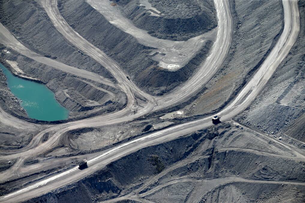 Continuation: An aerial view of the Rix's Creek coal mine outside Singleton. The mine owner has applied to continue operations at the mine until 2040.