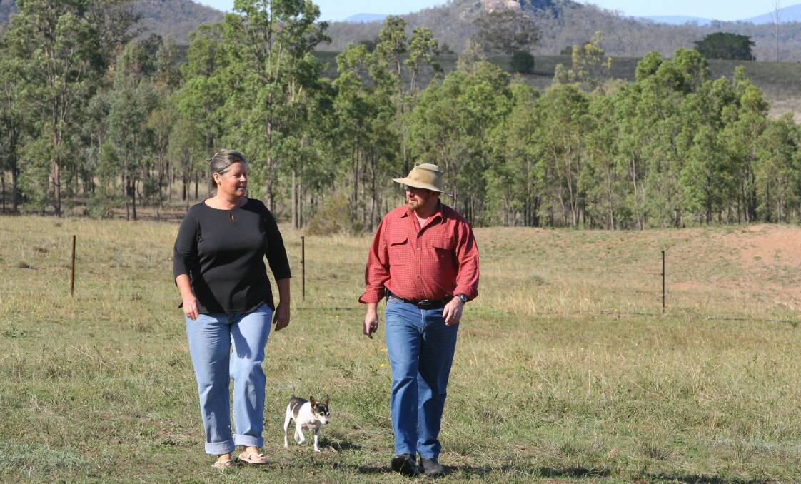 Ridgelands: Christine and Ray Phelps before they left their Wybong property because of a coal mine. Ms Phelps strongly criticised a secret $5 million Ridgelands community fund reduced to $500,000, and said questions remained about Department of Planning involvement.