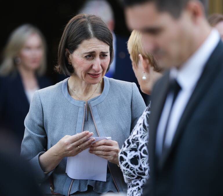 Blindsided: Premier Gladys Berejiklian has been blindsided by Nationals Leader John Barilaro's support for a One Nation bill to overturn the state's nuclear ban.
