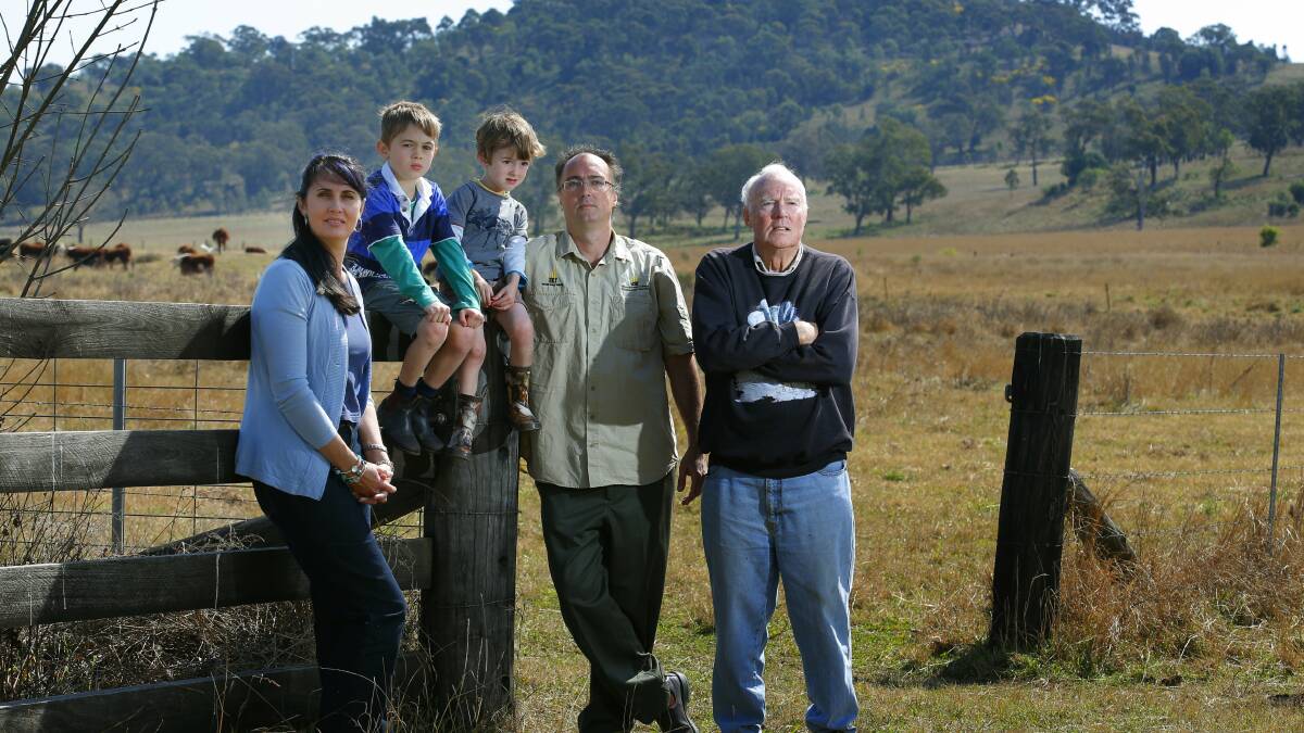 Fight: Members of the Chapman family at Jerrys Plains who fought the Doyles Creek training mine from the announcement of the exploration licence on Christmas Eve, 2008.