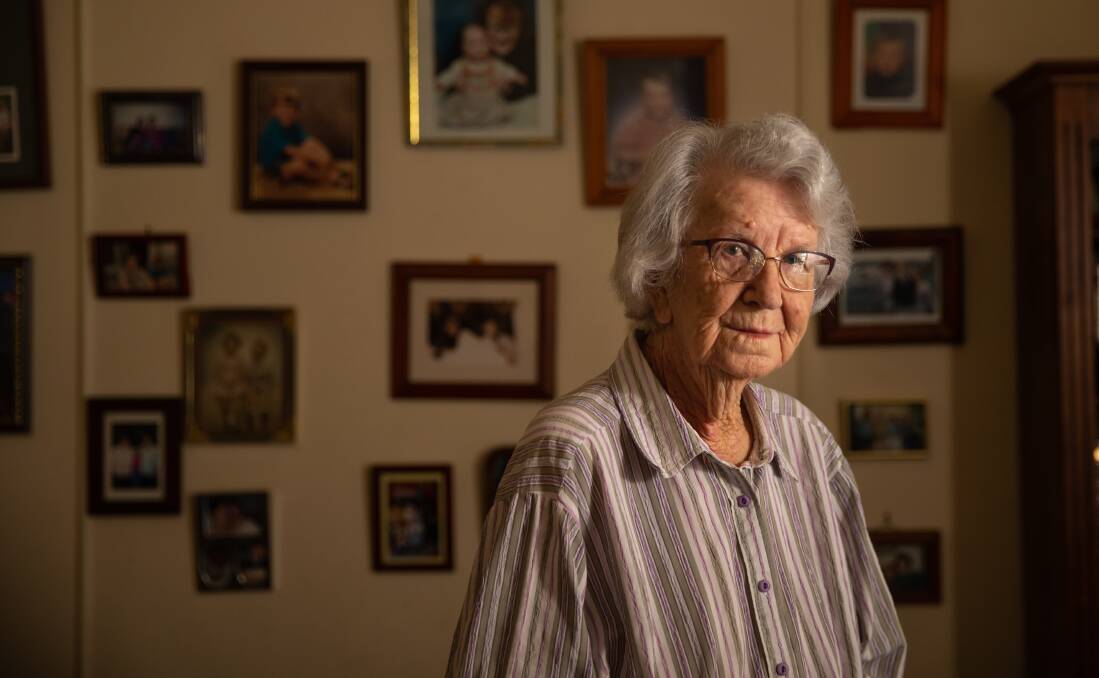 Devastated: Audrey Nash in the Hamilton house where her son Andrew committed suicide in October, 1974 after he was sexually abused by Marist Brother Romuald, his Marist Hamilton year leader. Picture: Marina Neil. 