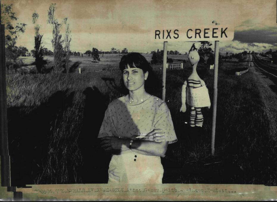 Protest: The future Singleton councillor Alison Howlett in 1989 protesting against the Rix's Creek coal mine, which was approved the following year. The mine's owner has applied to continue mining the site until 2040. 