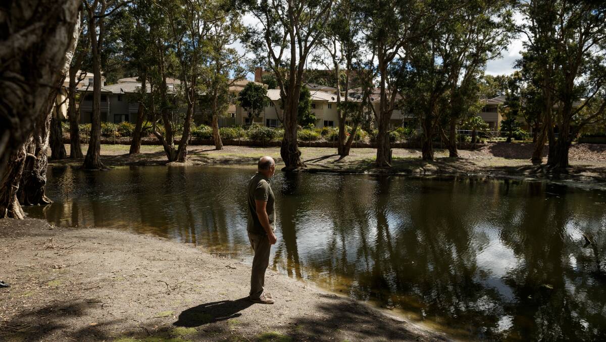 Settled: Lagoons Estate developer David Vitnell at the Nelson Bay site at the centre of a years-long legal saga. Picture: Max Mason-Hubers.