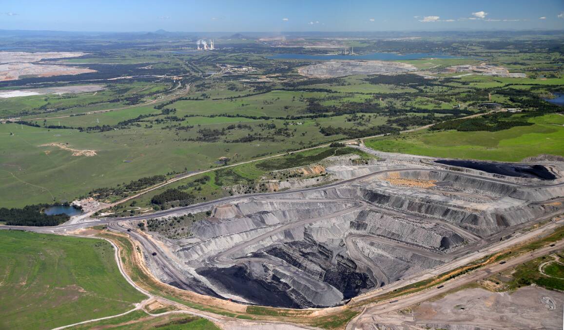 Aerial: An overhead shot of a typical Hunter mine site.