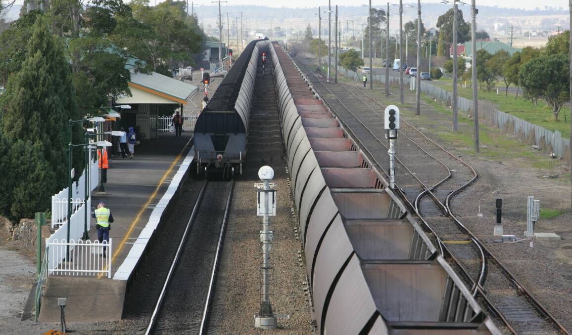 Capacity: Loaded and unloaded coal trains on the Hunter Valley coal corridor.