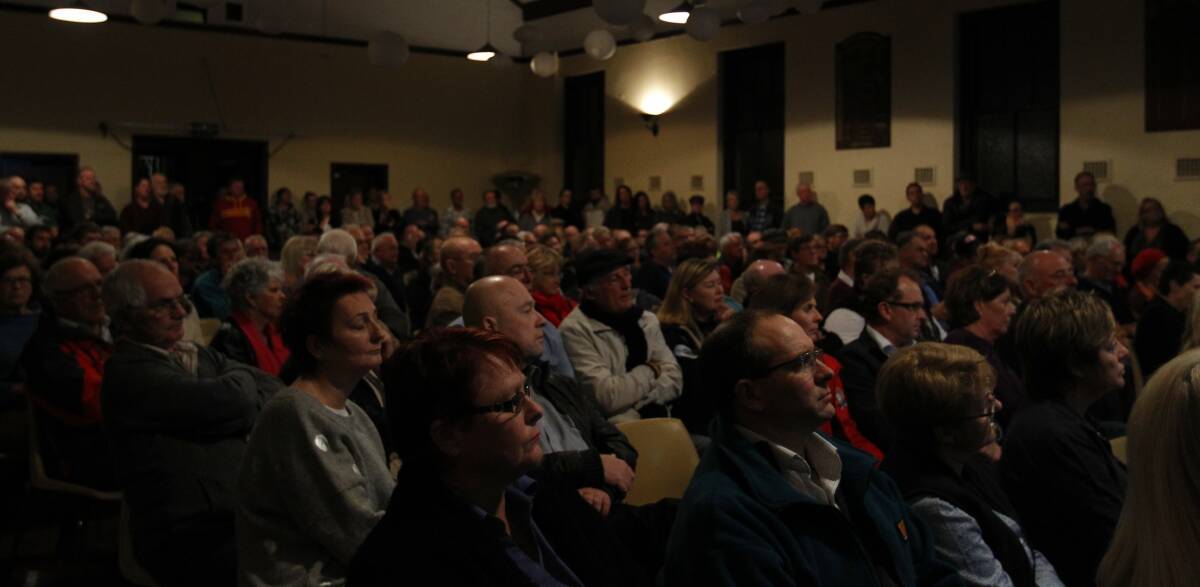 Objections: Residents near Martins Creek Quarry attend a public meeting where Daracon was strongly criticised for the impact of its operations on small communities and villages.