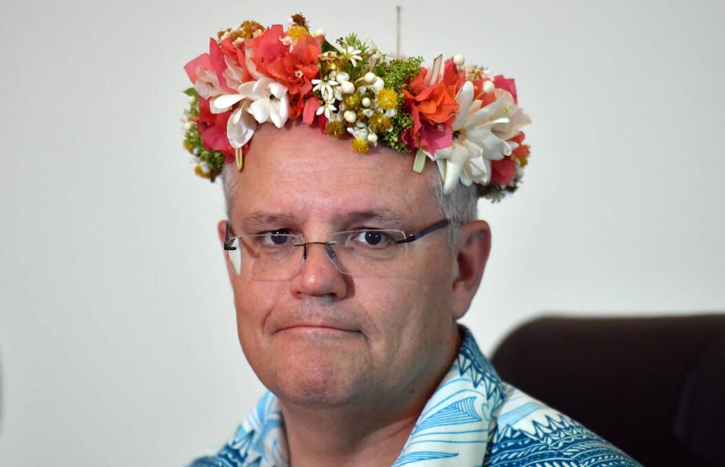 Isolated: Australian Prime Minister Scott Morrison was a lone voice among Pacific Island states in Tuvalu on Thursday arguing Australia had done enough on climate change. 