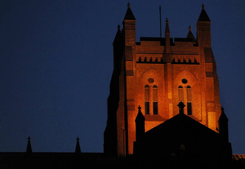Change: Newcastle's Anglican Christchurch Cathedral by night.
