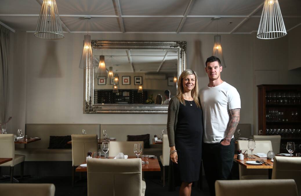 Subo and Restaurant Mason opened at the same time 8 years ago and have survived to be the only two fine dining restaurants in Newcastle. Pictured is Chris Thornton and with his wife Ami inside Subo. Picture: Marina Neil