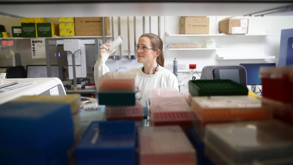 SEARCHING FOR SOLUTIONS: Dr Heather Lee at the lab at Hunter Medical Research Institute. Picture: Jonathan Carroll. 