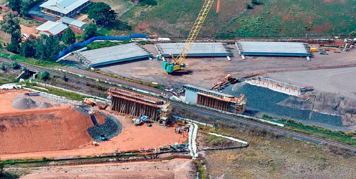 BRIDGE: Works on the new bridge at Scone. Picture: Roads and Maritime Services. 