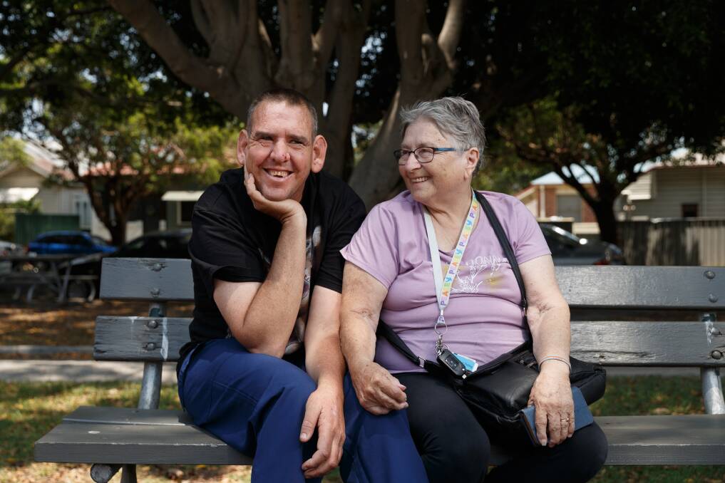 SETTLED: David Cuneo, 40, and his mother and spokesperson for the Stockton Hospital Welfare Association Wendy Cuneo. Picture: Max Mason-Hubers