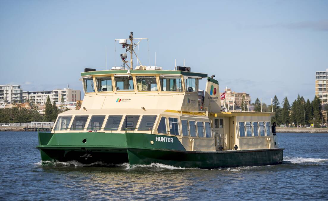 BACK ON THE WATER: Stockton ferry, the Hunter, is back in service. Picture: SUPPLIED