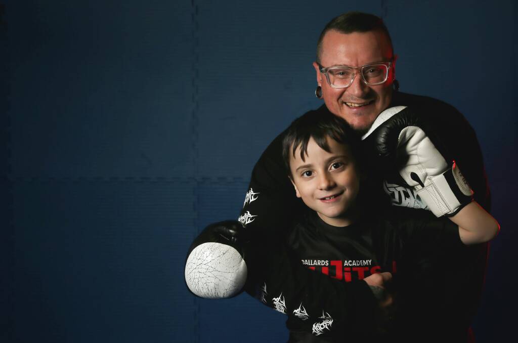 BUDDIES: Kane Ransom with his dad Brendan Ransom. Picture: Marina Neil 