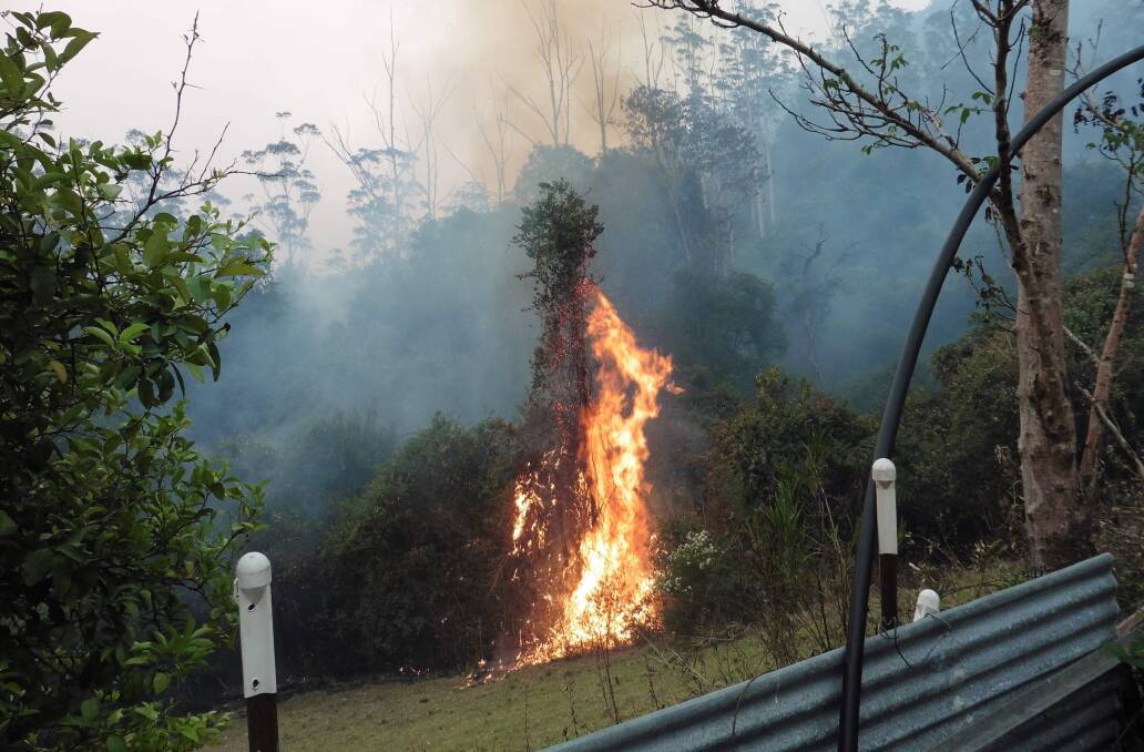 A spot fire near Mr Carroll's family home in Bobin. Picture: Kevin Carroll