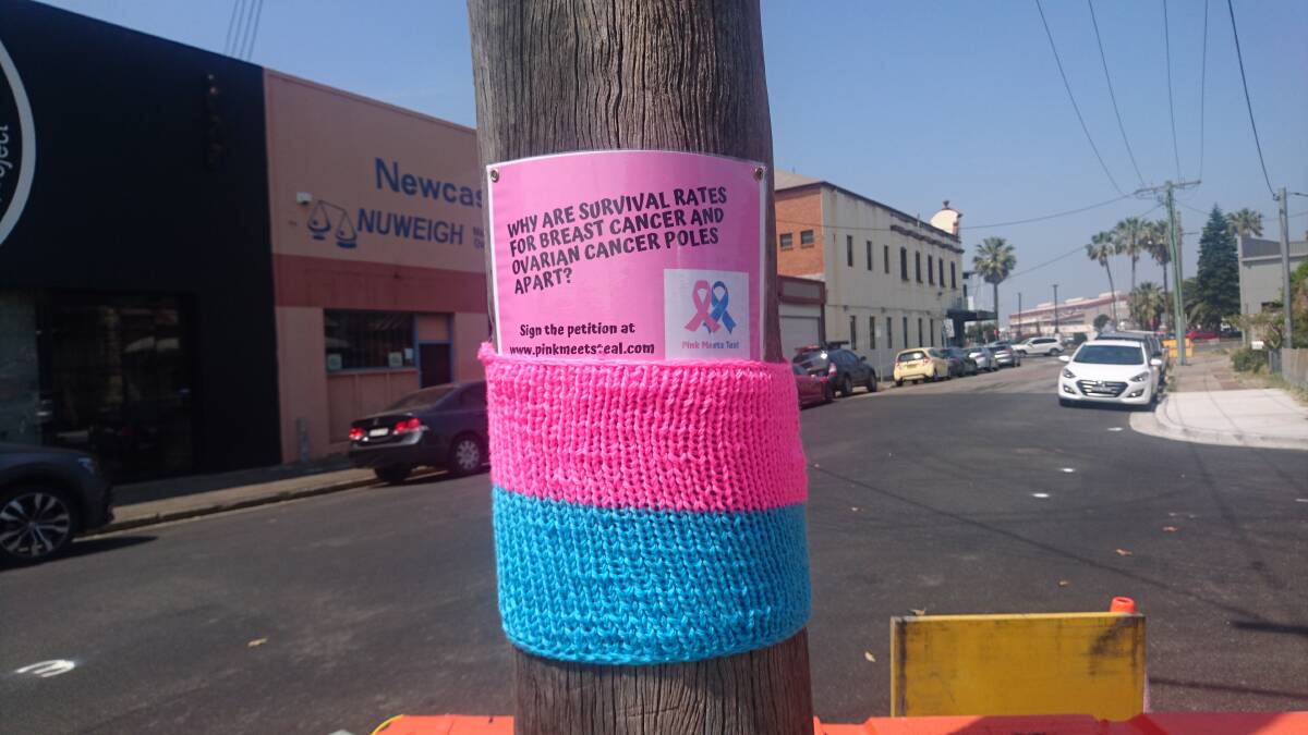 THE POLE: The icon was "yarn bombed" to highlight an important cause. 