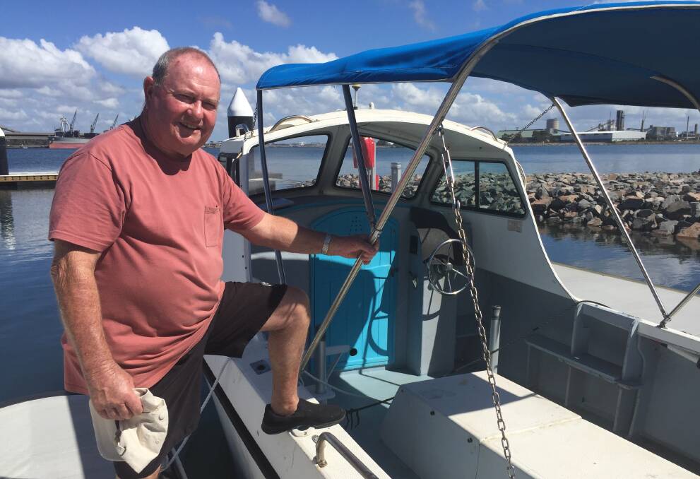 EASY ACCESS: Russell Tait says he can now safely access his boat after years of climbing up and down ladders. Picture: PHOEBE MOLONEY