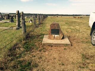 BURIED: The bushranger's burial in Singleton. Picture: Laurie Perry 