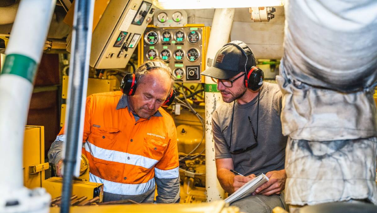 RECOVERY: The MV Ocean Recovery's mechanic Peter Bowe and manager Jack Adams. Picture: Supplied