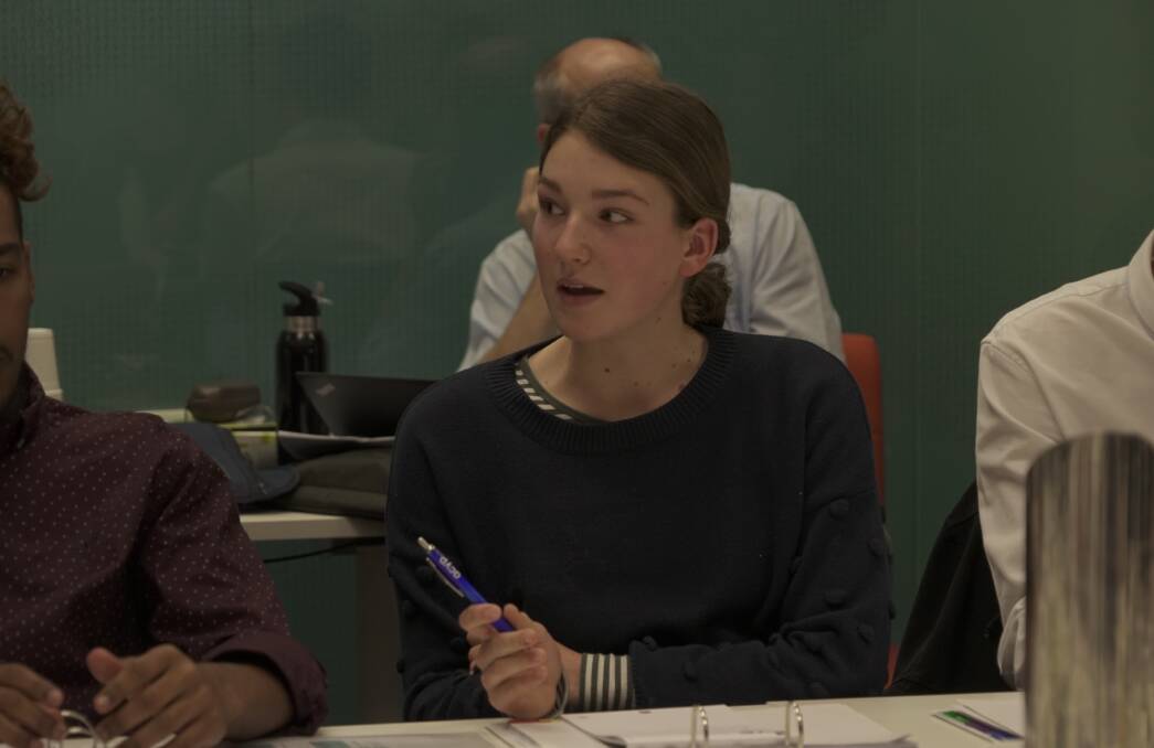 SPEAKING UP: Katherine Sutcliffe speaking at the taskforce's first meeting in Sydney on Saturday. Picture: Supplied. 