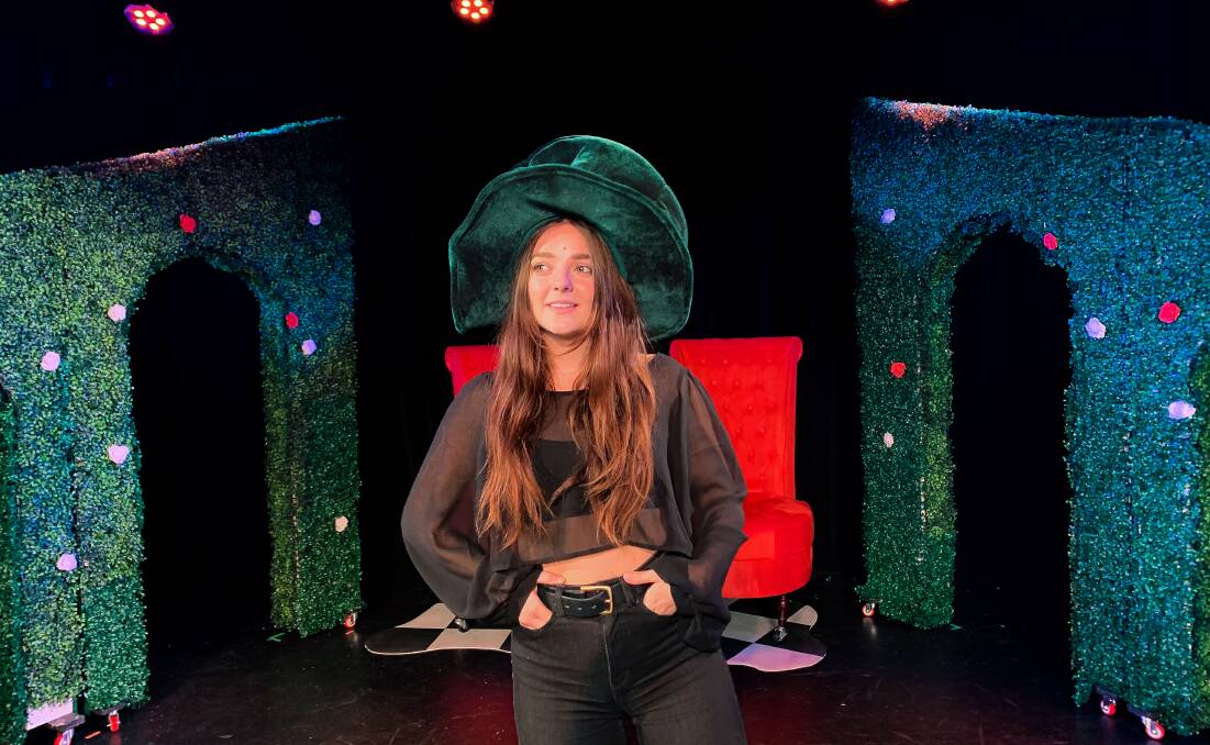 DOWN THE RABBIT HOLE: Valentine's Teya Duncan, 22, is playing the Mad Hatter in an off-Broadway musical production of Alice in Wonderland. Picture: Supplied 